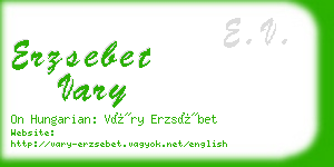 erzsebet vary business card